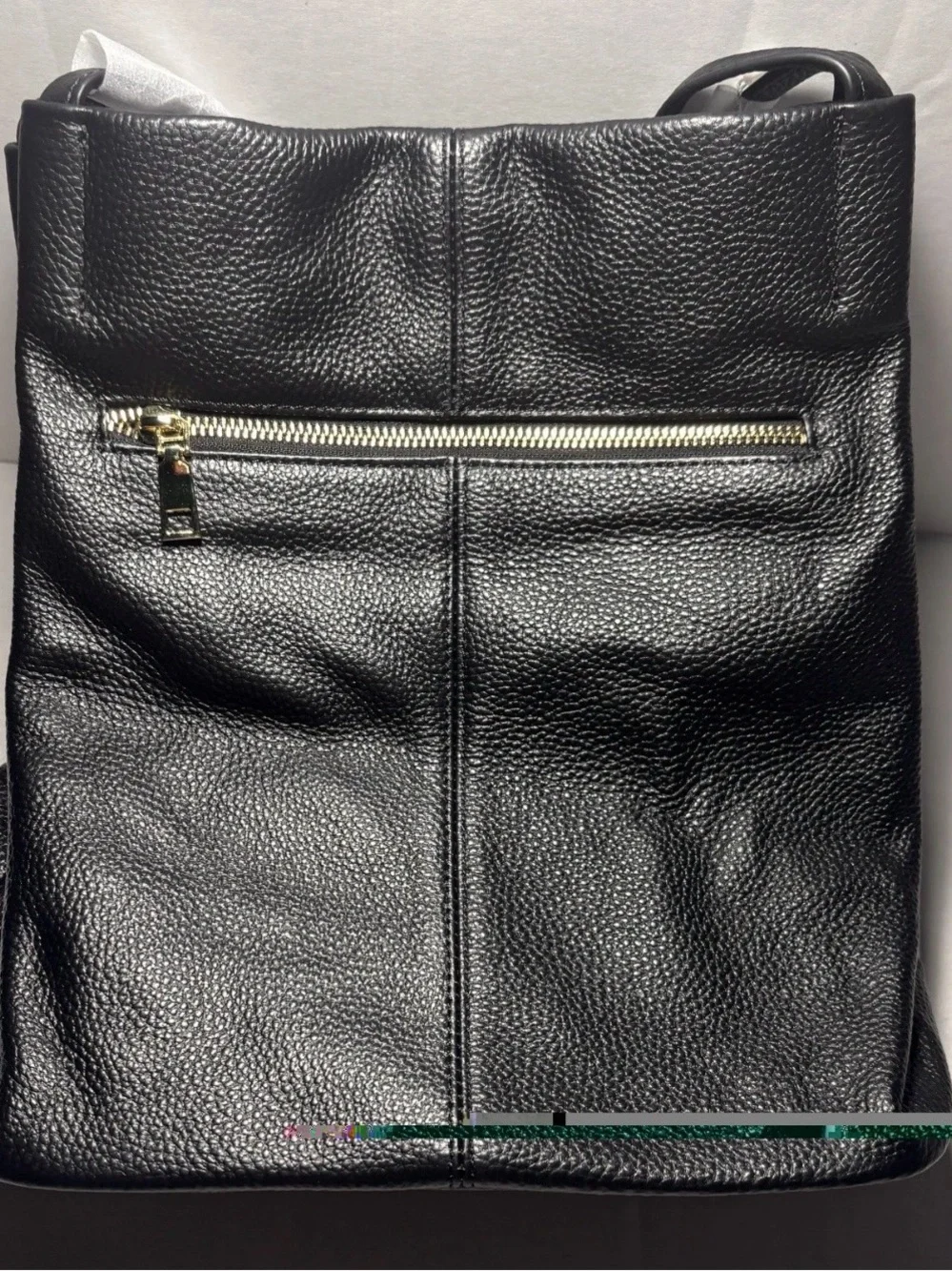 Kattee Women's Black Soft Pebbled Leather Hobo Shoulder Bag — NWT